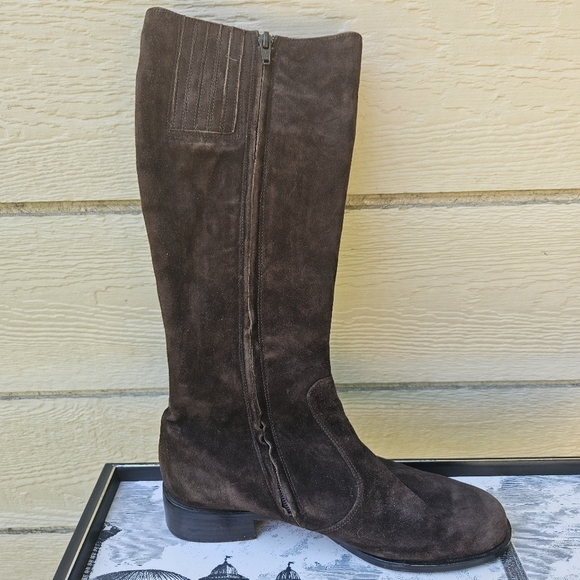 Van Eli brown suede riding boots 7M - Picture 5 of 12